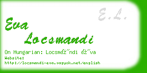 eva locsmandi business card